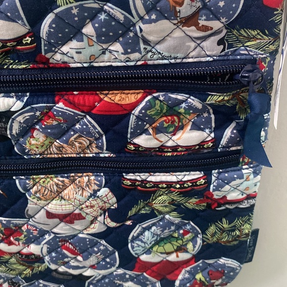 Vera Bradley Triple Zip Hipster Crossbody Bag in Christmas Snow Globe Print - Picture 2 of 7